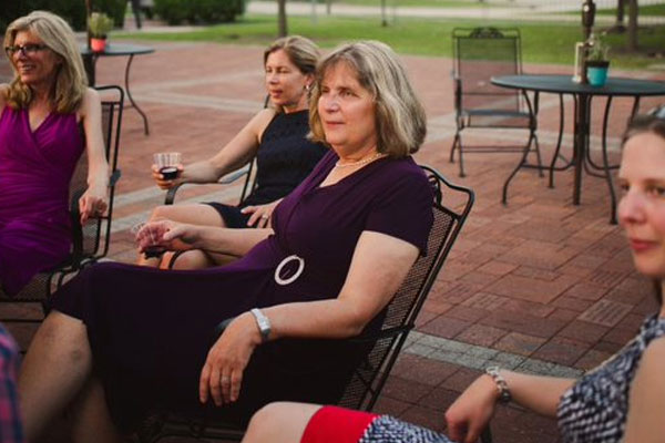 Guests relaxing on the Nelson Terrace
