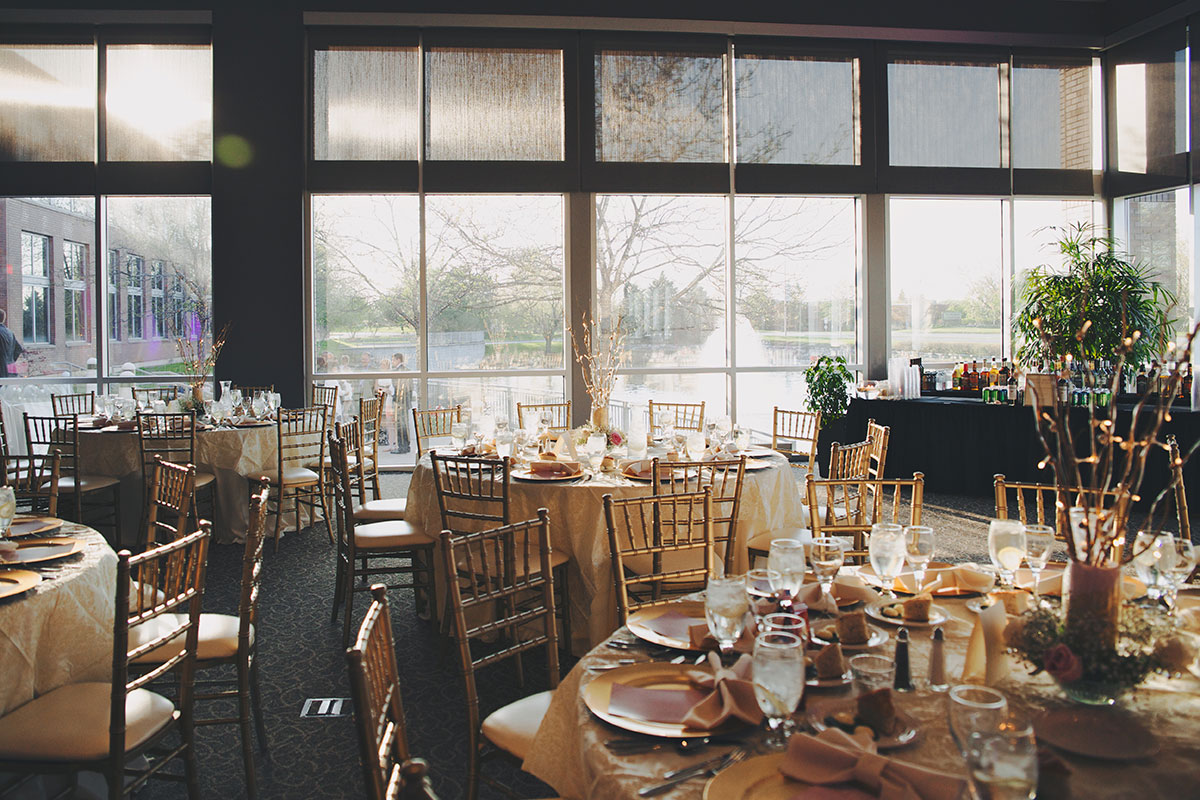 dining room set for an event